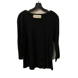 3SUM by James Jeans Black Ruffle Back Blouse